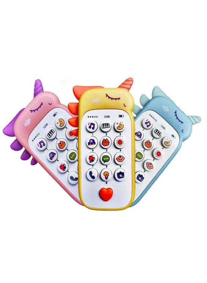 Arudrah Unicorn-Themed Musical Toy Phone | Toddlers - Interactive Learning & Pretend Play Mobile | Lights & Sounds | Multicolor - Image 3